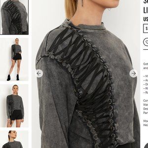 SURVIVALIST LACED SWEATER - LIMITED - Size S - Blackmilk